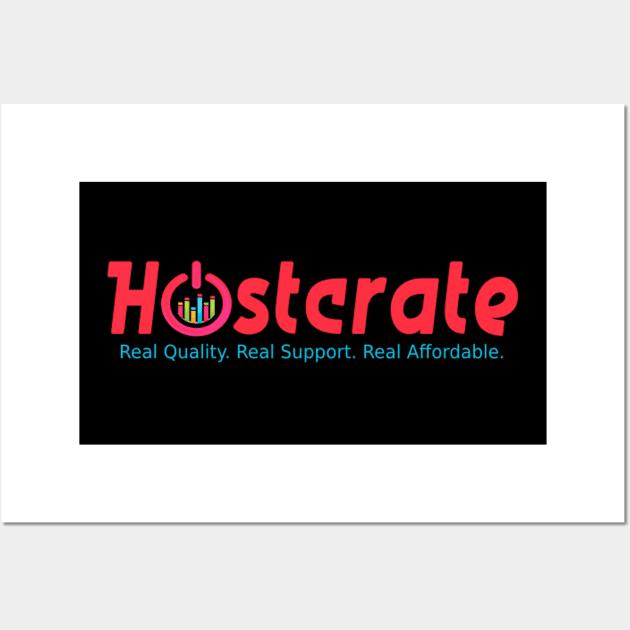 Hostcrate Brand Merch (Dark bg) Wall Art by Hostcrate